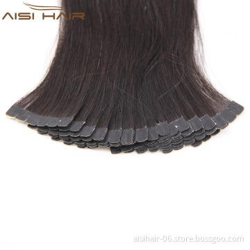 Aisi Hair Hot Sale 12"-32" Customized Color 32 Inches Brazilian Tape In Human Hair Extension